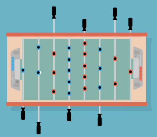 Animated diagram of the bank shot