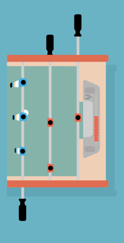 Animated diagram of the spray shot