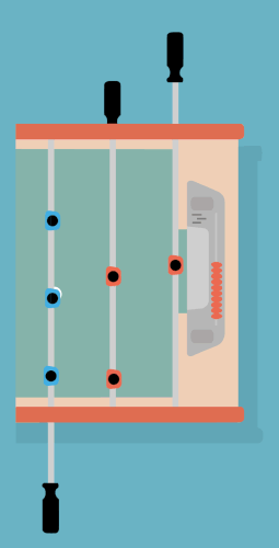 Animated diagram of the tic-tac shot